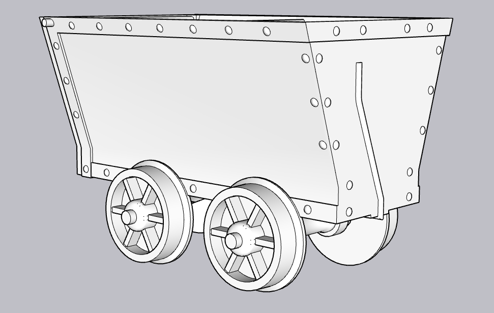 Cornish Style Hinged Mine Car