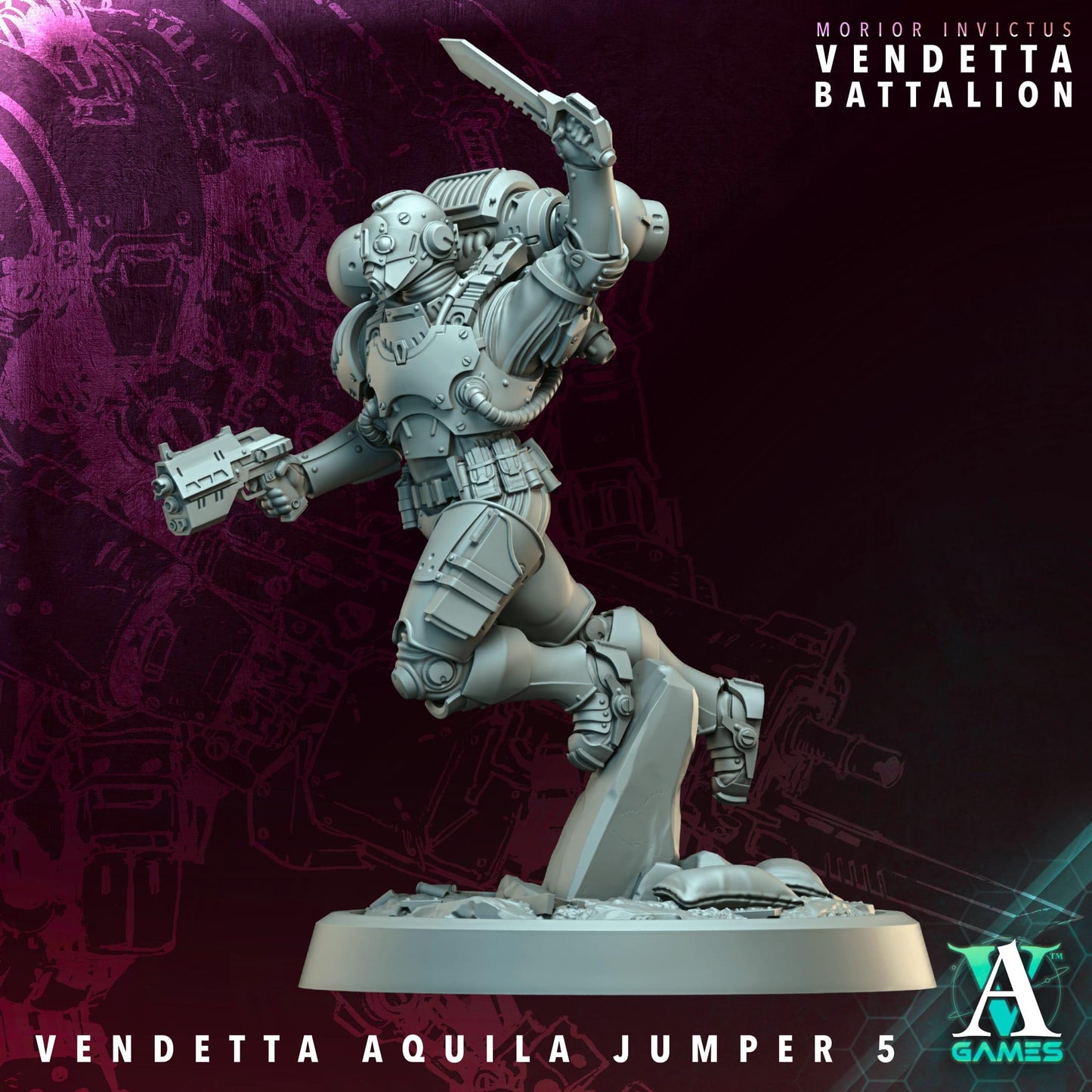 3D Printed Vendetta Aquilla Jumpers x6 by Archvillain Games
