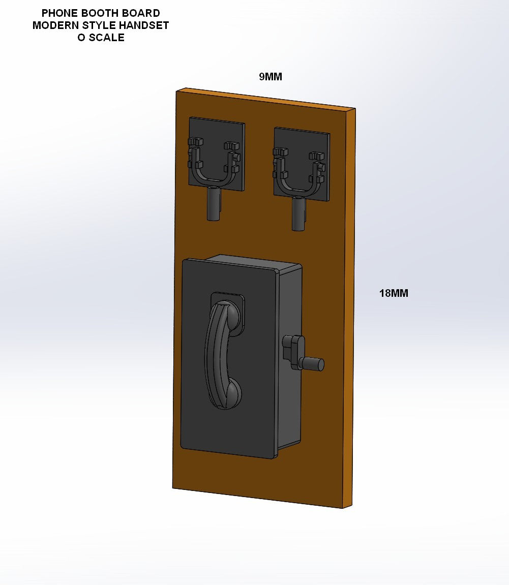 Phone Booth Board - Modern Handset 1pc O scale