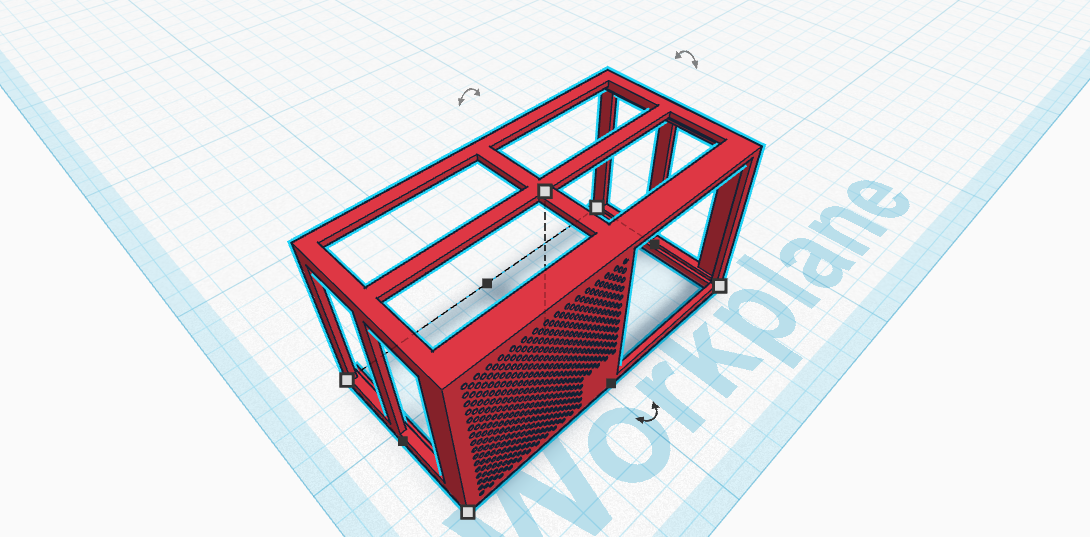 S scale industrial mounted platform right hand floor opening