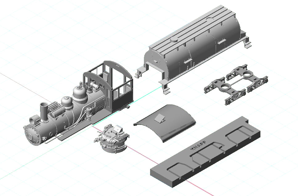 PACIFIC COAST RAILWAY LOCOMOTIVE 110 or 111 – TTn3