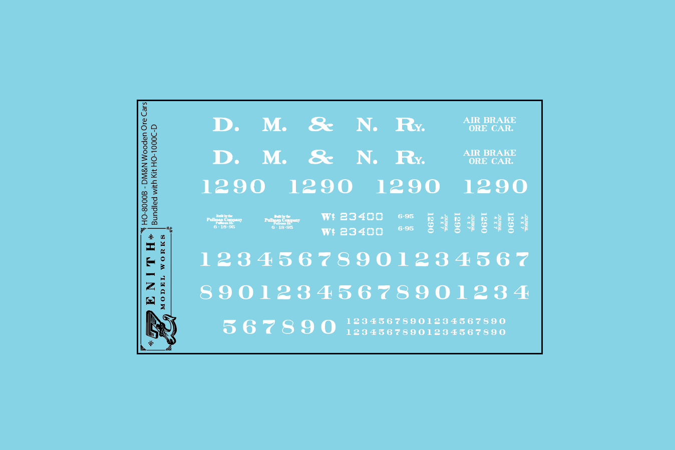 D&IR/DM&N 22' Wooden Ore Car Decals
