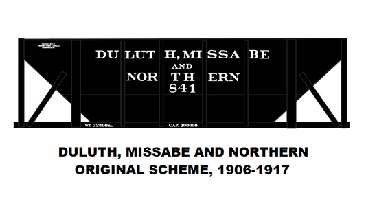 Duluth, Missabe & Northern U-4 Ore Car Decals, 1906-1938