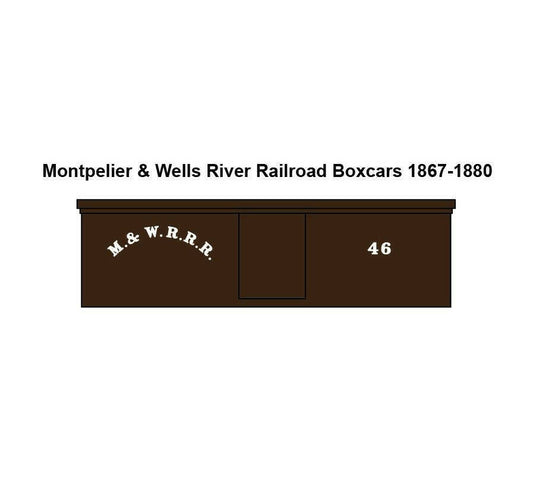 Montpelier & Wells River Railroad Early Boxcars Decal Set HO