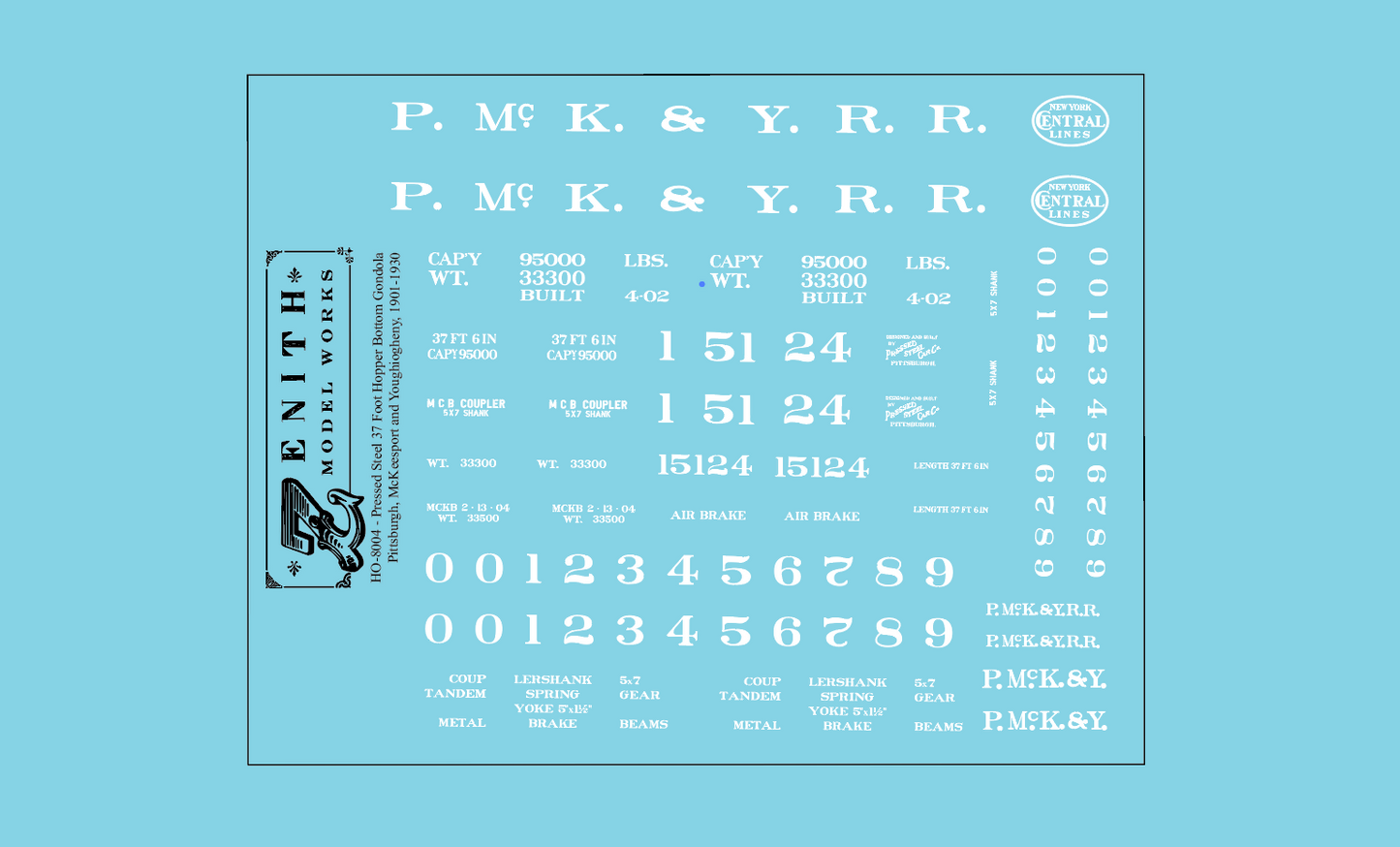 PMcK&Y 1902 Hopper-Bottom Gondola Decals