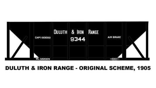 Duluth & Iron Range D-4 Ore Car Decals, 1906-1938