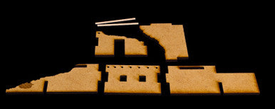 15mm Ruined Afghan Style Hovel (MDF) - 15MMDF072
