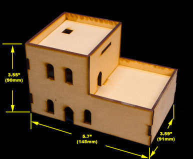 Middle East Two Story Building With Removable Roof (MDF) - 15MMDF121-R