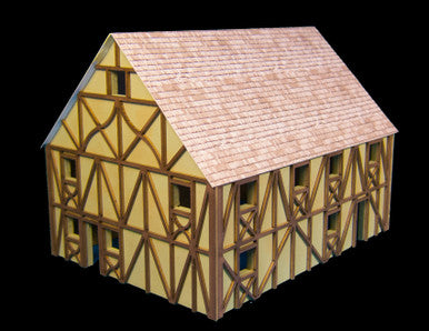 Two Story Large Half Timber House with attic (MDF) - 15MMDF304