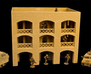 15mm Middle East 3 Story Building w/Removable Floors and Roof (MDF) - 15MMDF151-1