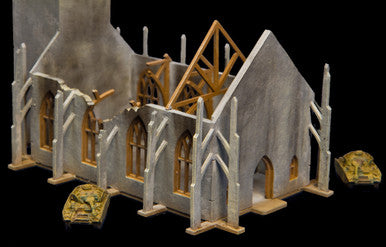 6mm Ruined Church/Cathedral (Matboard) - 285CSS032