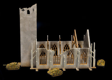 6mm Ruined Church/Cathedral (Matboard) - 285CSS032