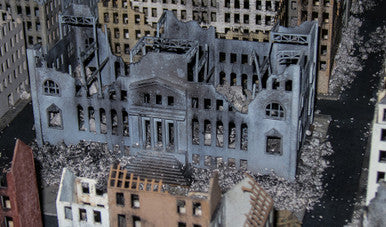 6mm WWII Government Building, Ruined (Matboard) - 285CSS034-1