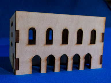 Middle East Two Story Building With Removable Roof (MDF) - 15MMDF032-R