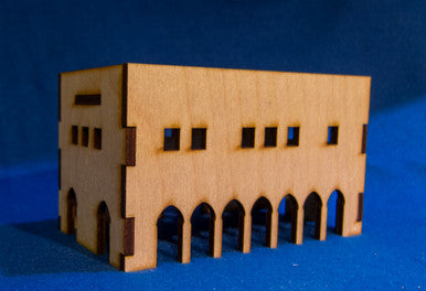 Middle East Two Story Building With Removable Roof (MDF) - 15MMDF017-R