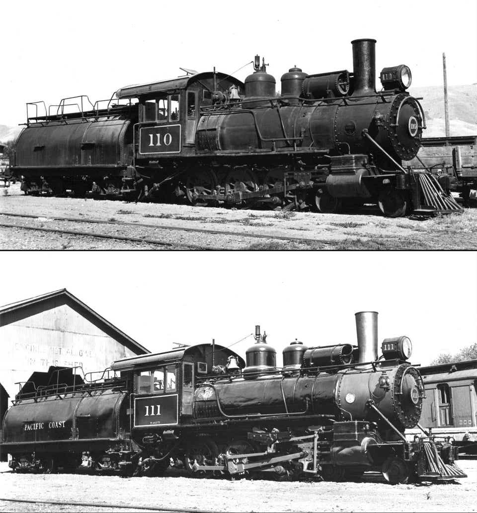 PACIFIC COAST RAILWAY LOCOMOTIVE 110 or 111 – Nn3 – Digital File