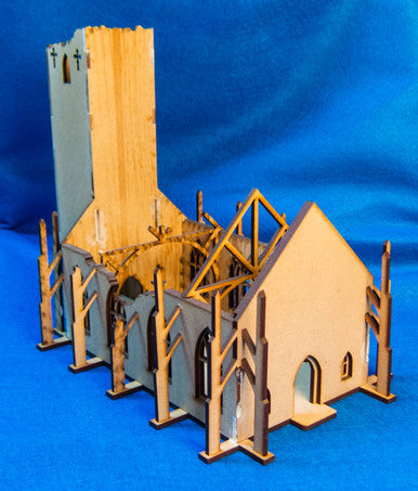 15mm Ruined Church/Cathedral (MDF) - 15MMDF351