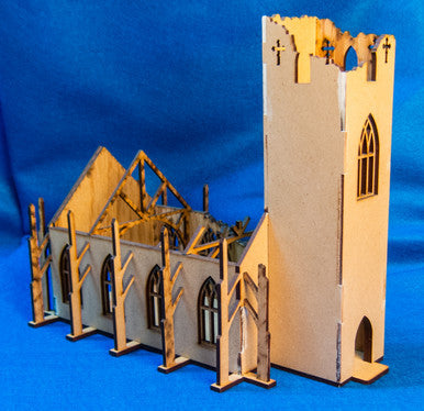 15mm Ruined Church/Cathedral (MDF) - 15MMDF351