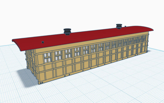 1850 Passenger Car Body for Mantua/Tyco Chassis HO Scale