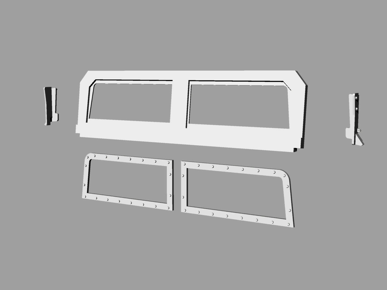 M1165 US Army GMV Windshield – 3Dp Train