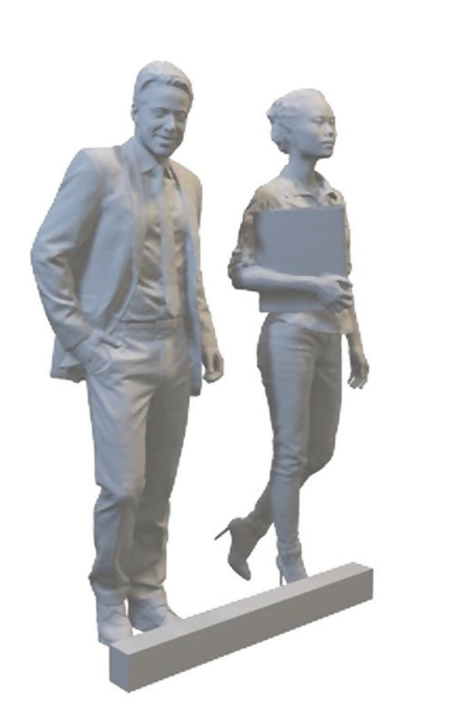 HO Scale Walking Man and Woman