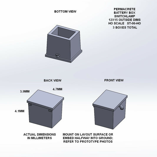 Battery Box Switchlamp 12x15 kit