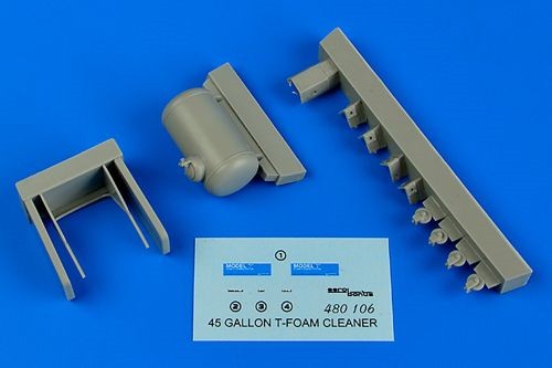 Aerobonus 480106 1/48 45 Gallon Model T-Foam Cleaner w/Photo-Etch, Decals, Hose