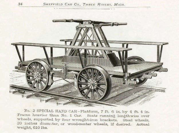 HO Scale Sheffield No 2 Standard Gauge Handcar A