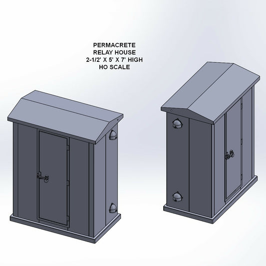 Relay House 2-1/2' x 5' x 7' high Precast Concrete HO