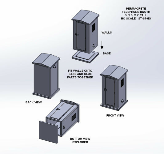 Telephone Booth 3x3x7 KIT