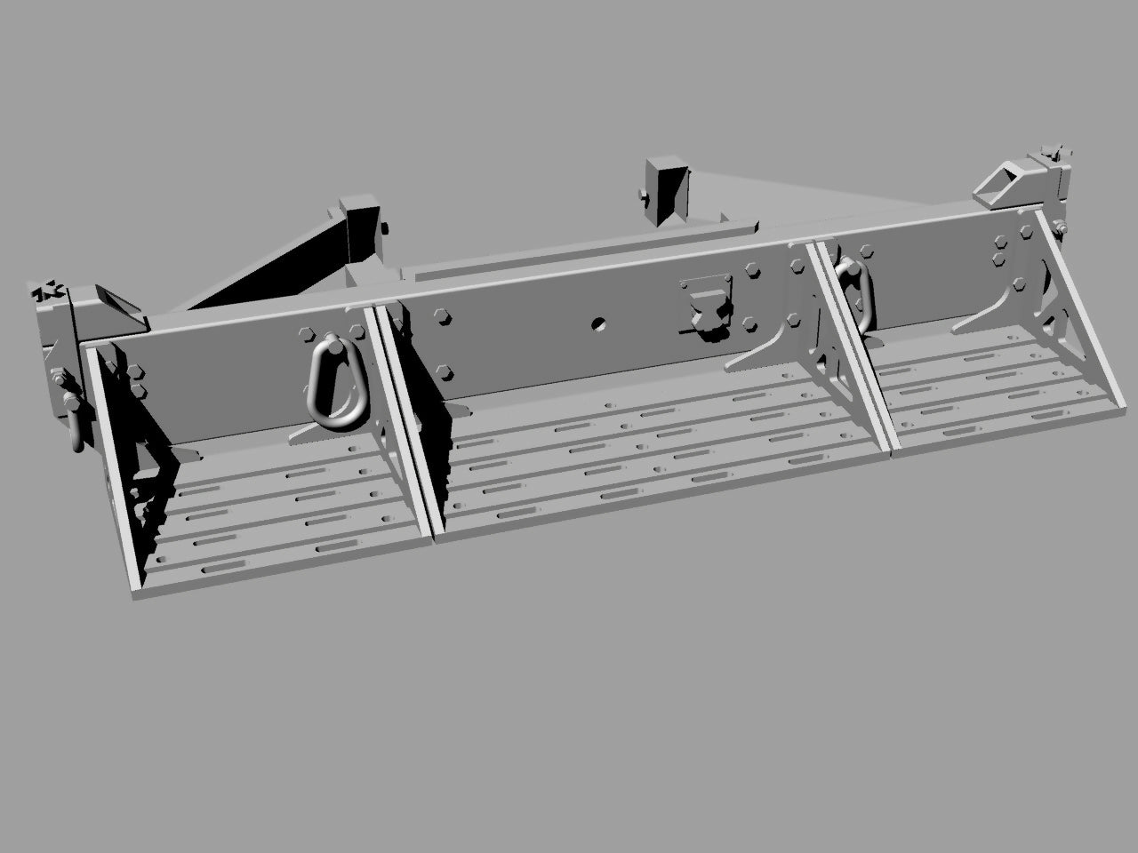 M1165 US Army GMV Airlift Rear Bumper with Steps – 3Dp Train