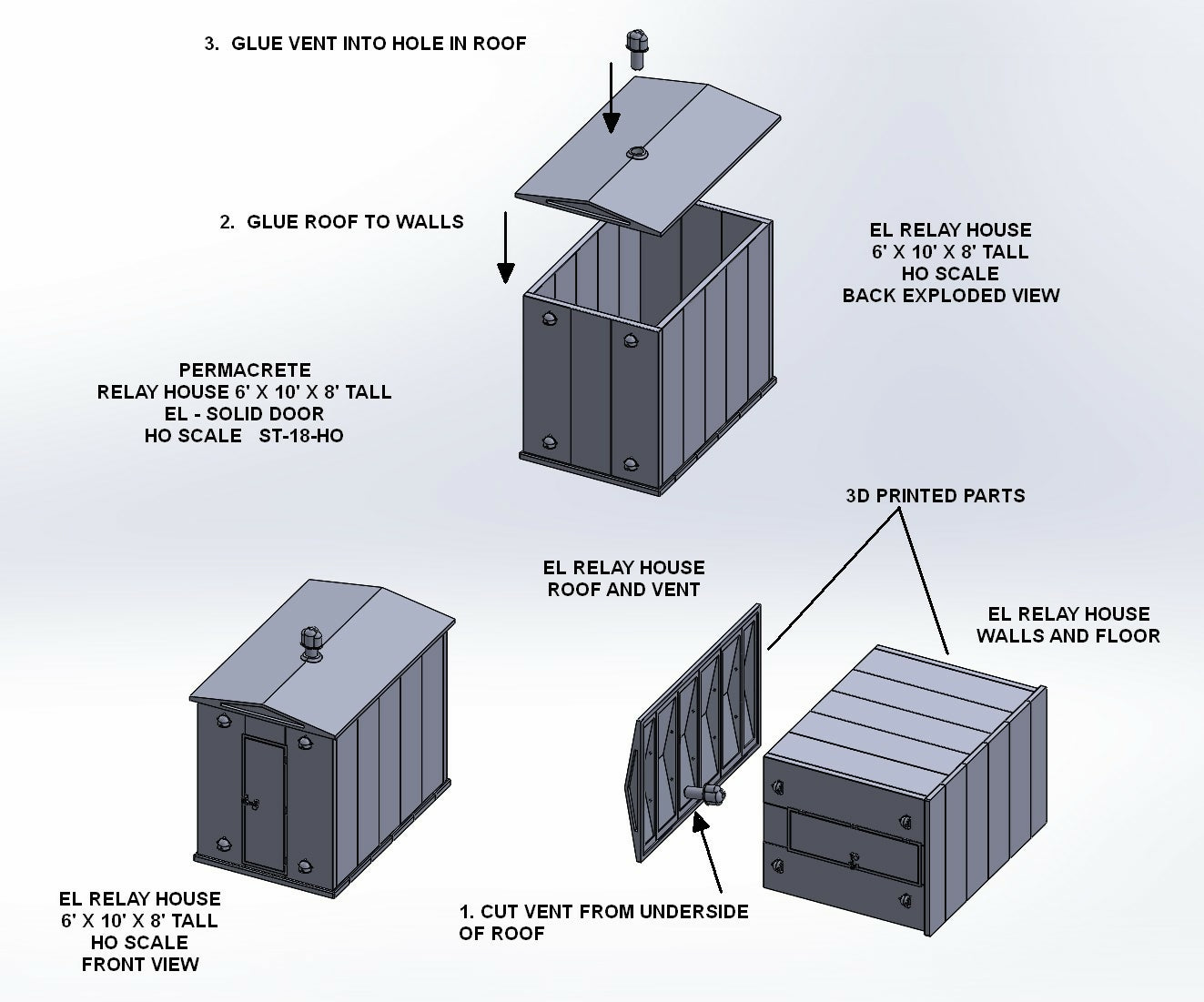 Relay House SoliDr EL 6x10x8 Kit INSTR