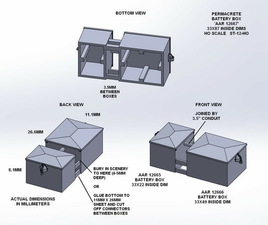 Battery Box 33x87 AAR 12667 KIT