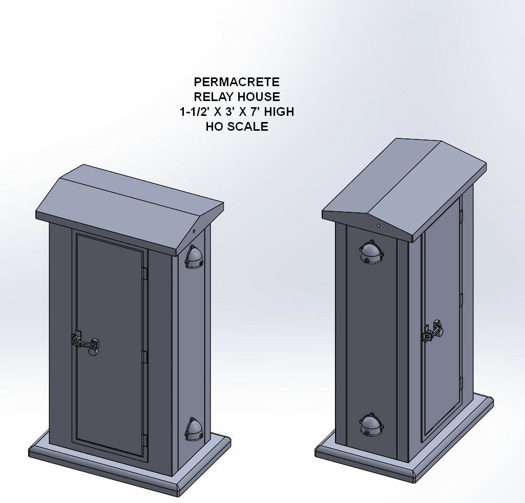 Relay House 1-1/2' x 3' x 7' high Precast Concrete HO