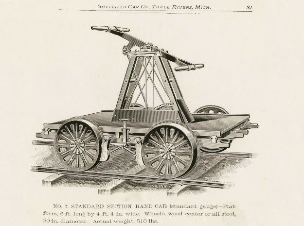 HO Scale Sheffield No 1 Standard Gauge Handcar A