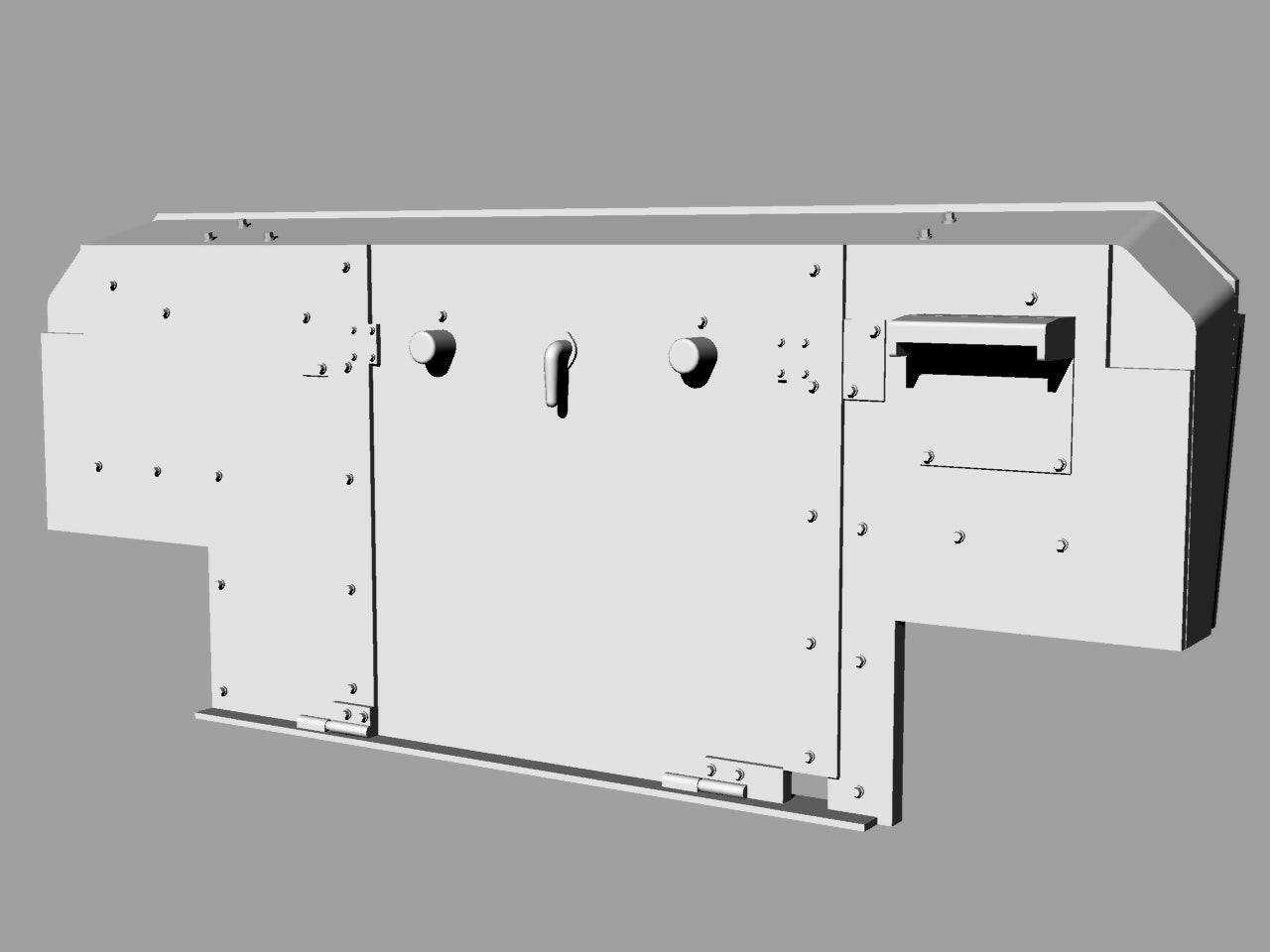 M1165 US Army GMV passenger compartment separation wall – 3Dp Train