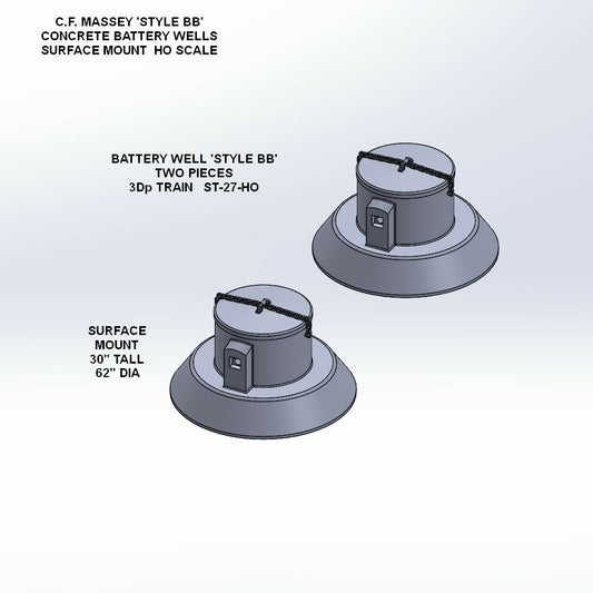 Massey BB Round Battery Surface Mt ST-27-HO