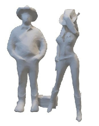 HO Scale Cowboy and Cowgirl