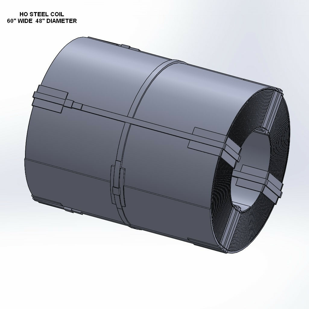 Steel Coil 60" wide X 48" Diameter HO Scale