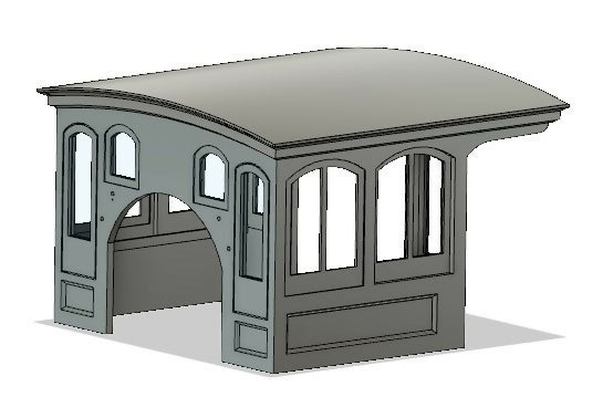 Fn3 scale Brooks Cab Kit Replacement for Stock Bachmann 4-4-0/2-6-0