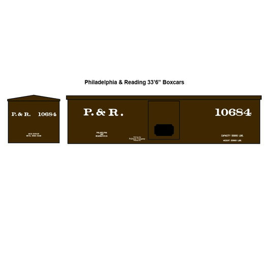 Philadelphia & Reading 33-foot 6-Inch Boxcar Decals - HO