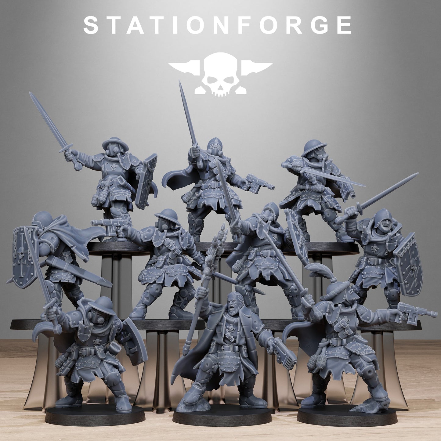 3D Printed RoyalGuard Bloodwardens by StationForge Miniatures
