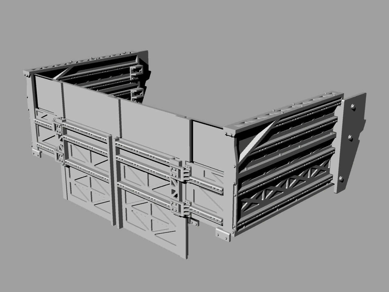 M1165 US Army GMV – Cargo Bay Walls – 3Dp Train