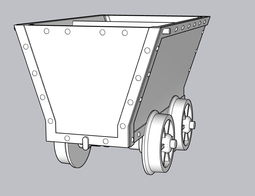Cornish Style Hinged Mine Car