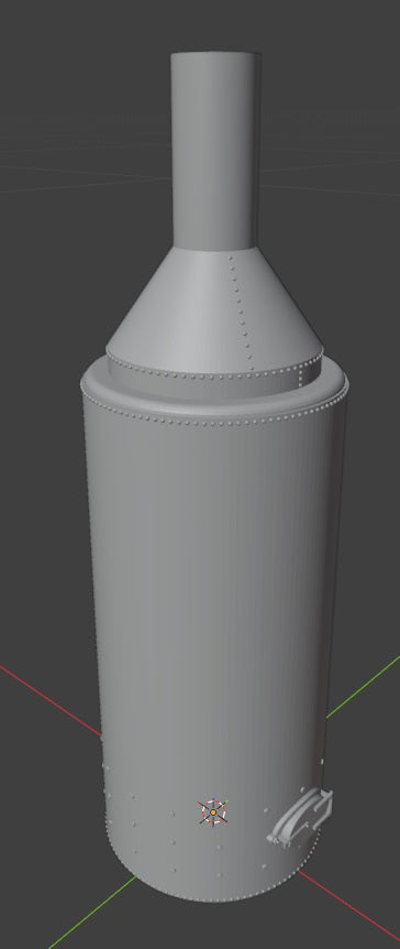 Donkey Boiler Straight 70x150 O Scale