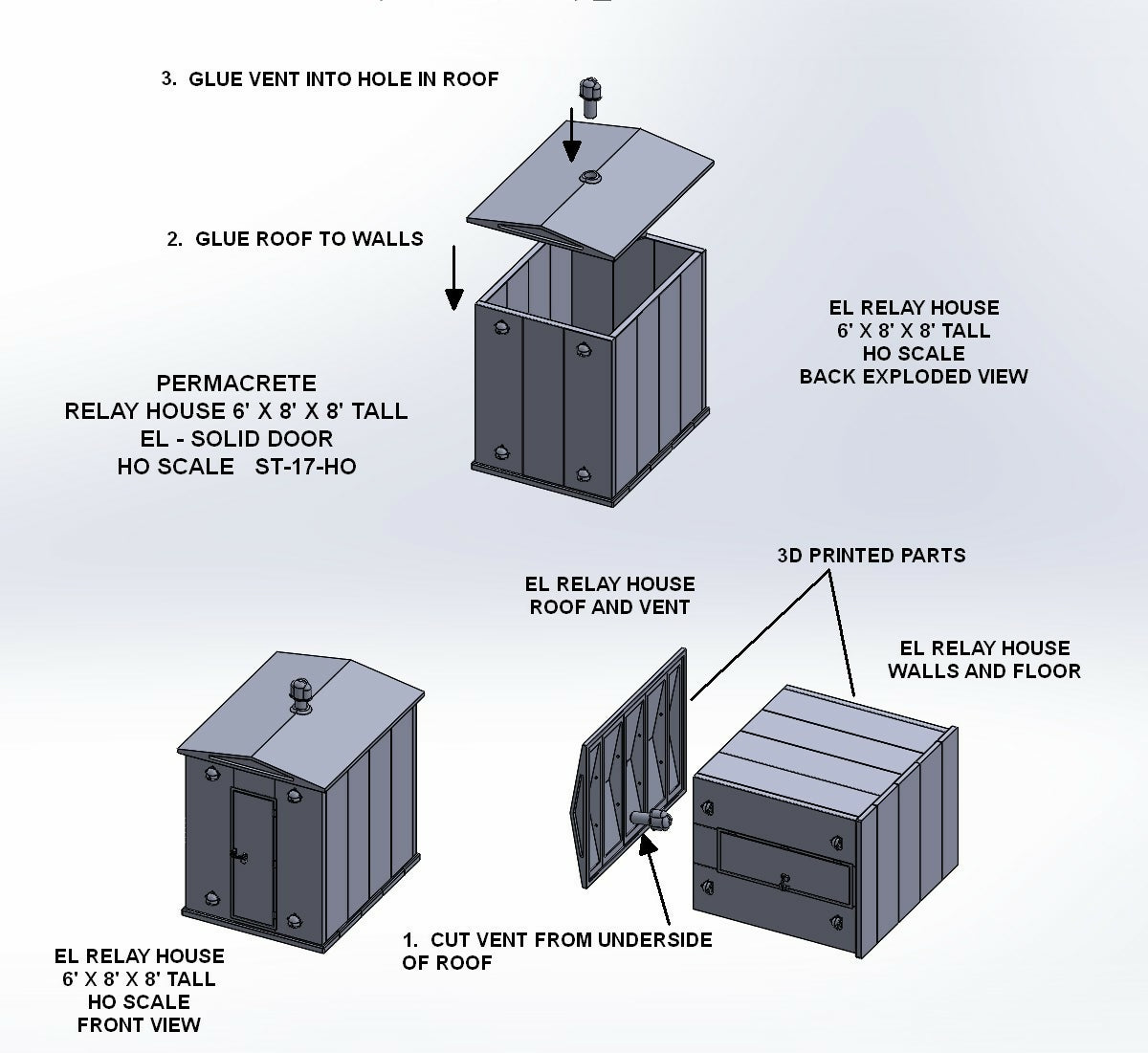 Relay House SoliDr EL 6x8x8 Kit Assm INSTR