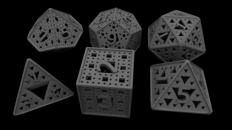 Fractal Dice Set