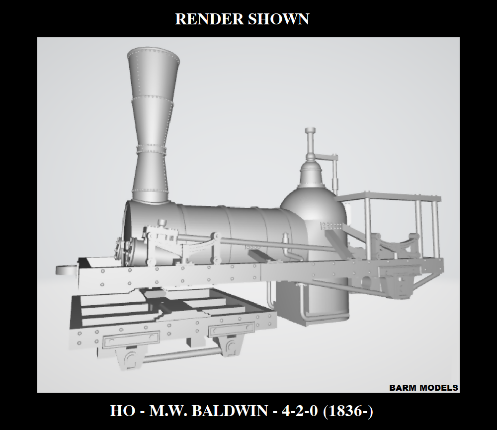 HO - M.W. Baldwin 4-2-0 Locomotive