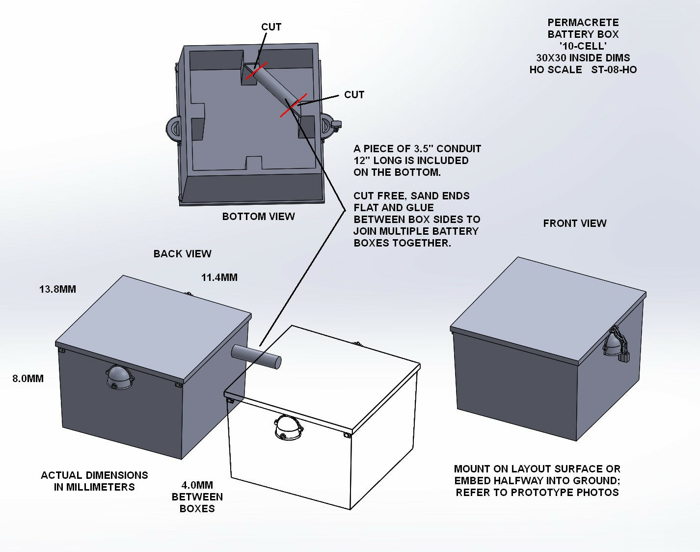 Battery Box 10-Cell 30x30 kit