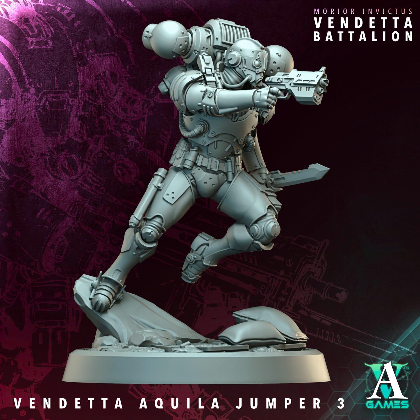 3D Printed Vendetta Aquilla Jumpers x6 by Archvillain Games